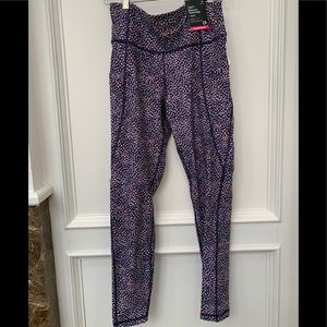 Gap size small, running tights, high rise, side pockets, speckled pattern, NWT